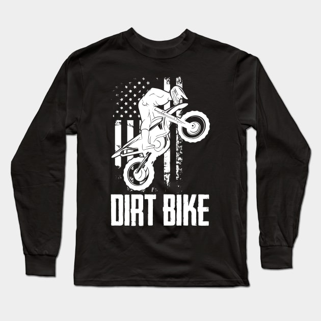 Motocross Bike Motorcycle Dirt Bike Pride Long Sleeve T-Shirt by Little Treasures